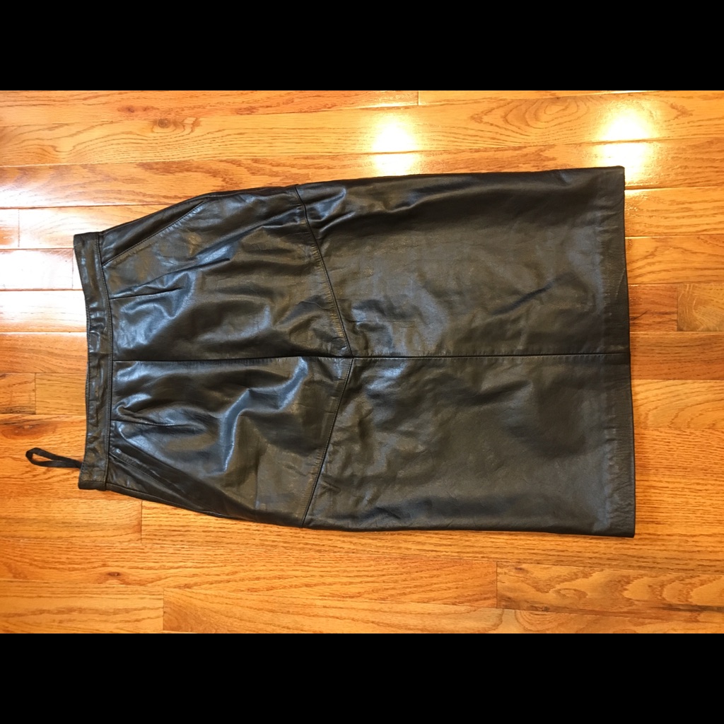 Vintage Genuine Leather Skirt